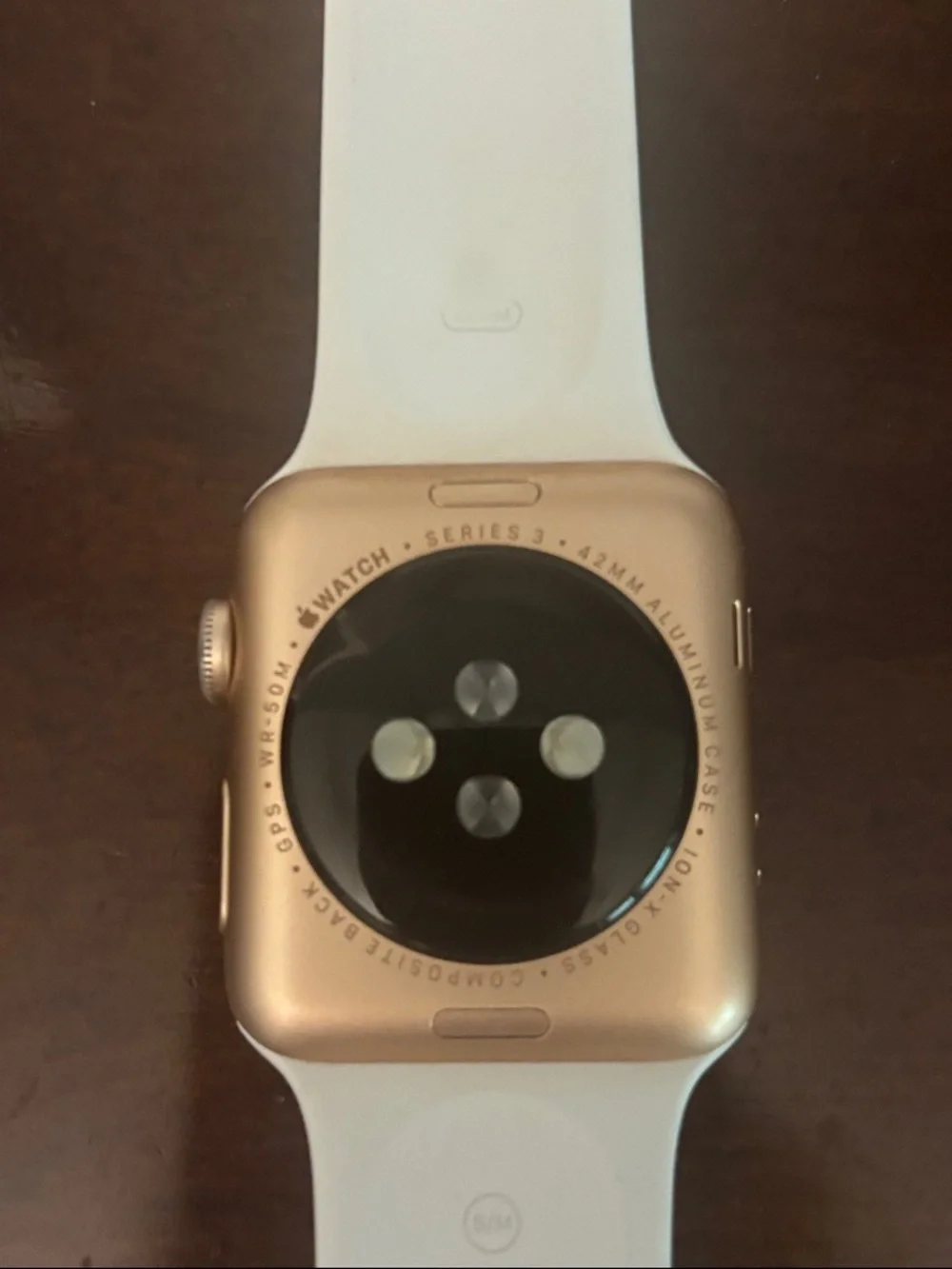 Apple Watch Series 3 With off white and Pink Sport Bands